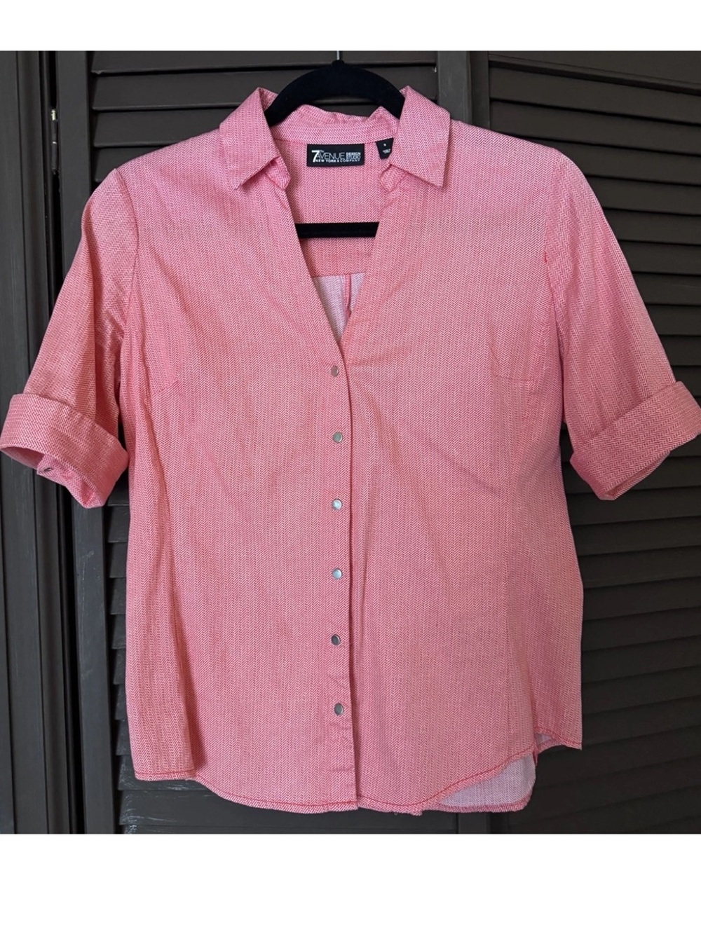 NY & Co Pink Button-Up Shirt Size S